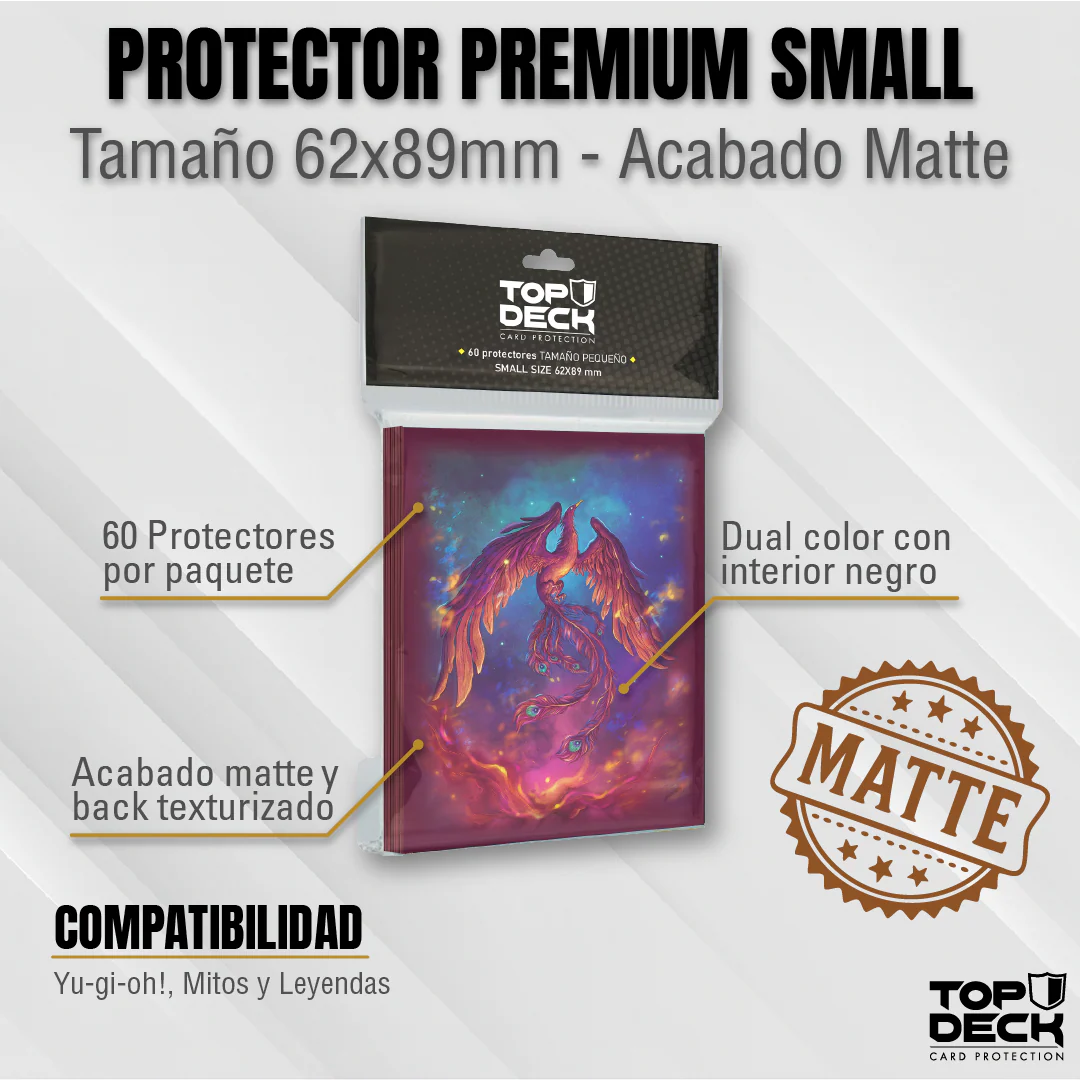 Protectores con Diseño | TOPDECK Small 62x89mm Fénix