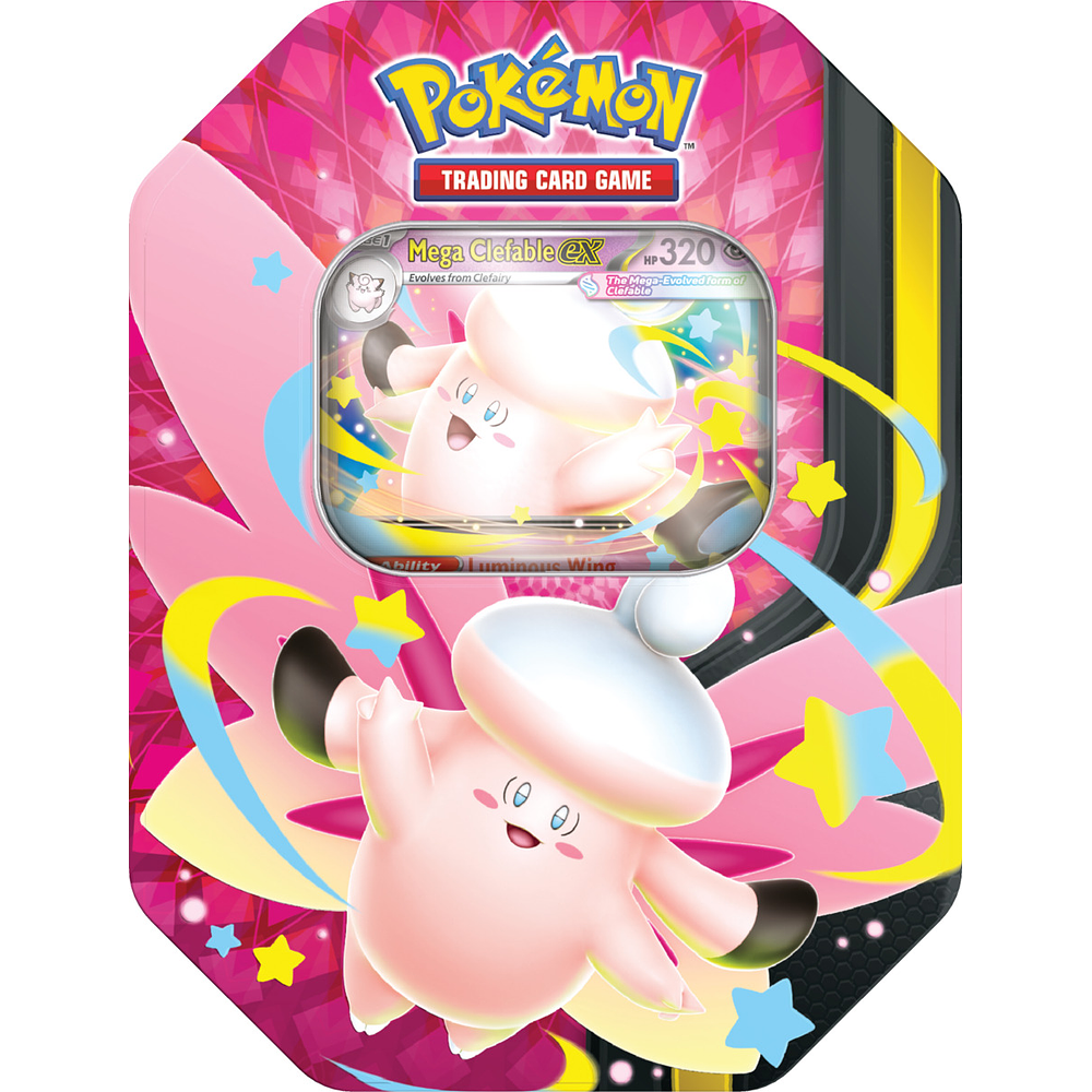 (Preventa) Pokemon TCG Mega Moonlit Tin  Mega-Clefable Ex English