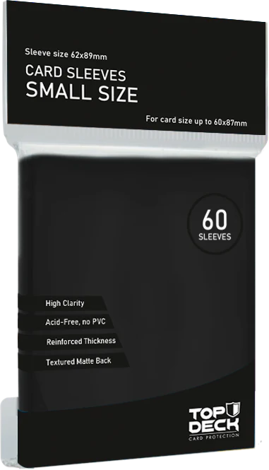 Protectores Esenciales | TOPDECK Small 62x89mm color Negro