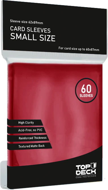 Protectores Esenciales | TOPDECK Small 62x89mm color Rojo