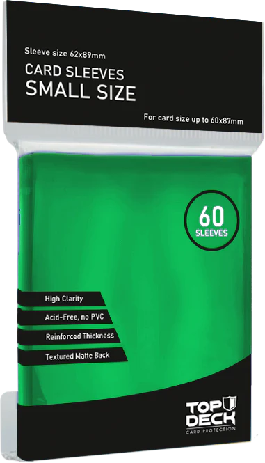Protectores Esenciales | TOPDECK Small 62x89mm color Verde