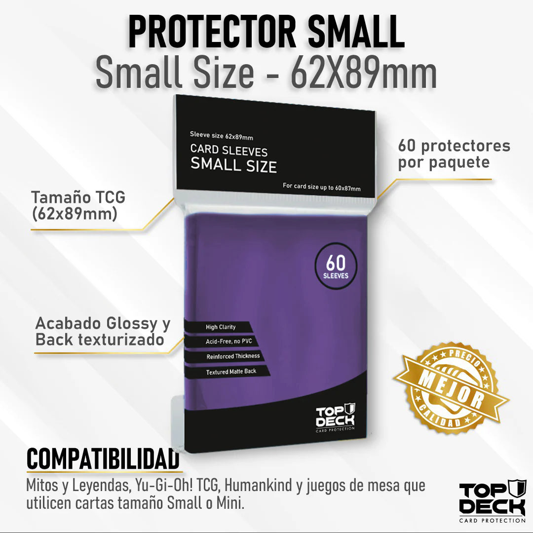 Protectores Esenciales | TOPDECK Small 62x89mm color Morado