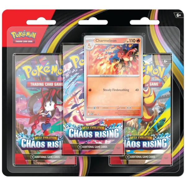 (Preventa) Pokemon TCG Mega Evolution - Chaos Rising - 3-Pack Blister English